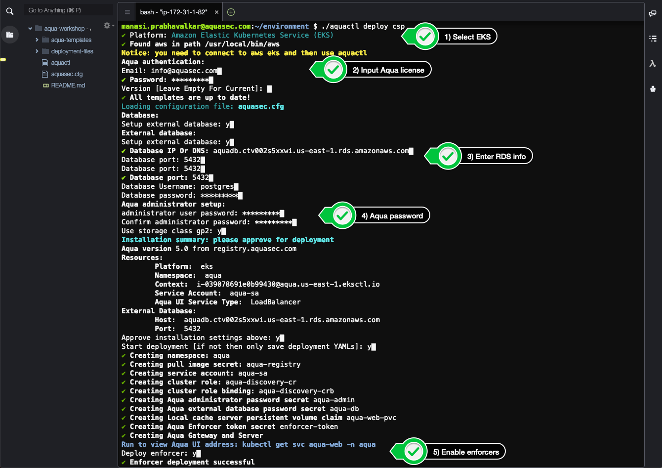 aquactl output
