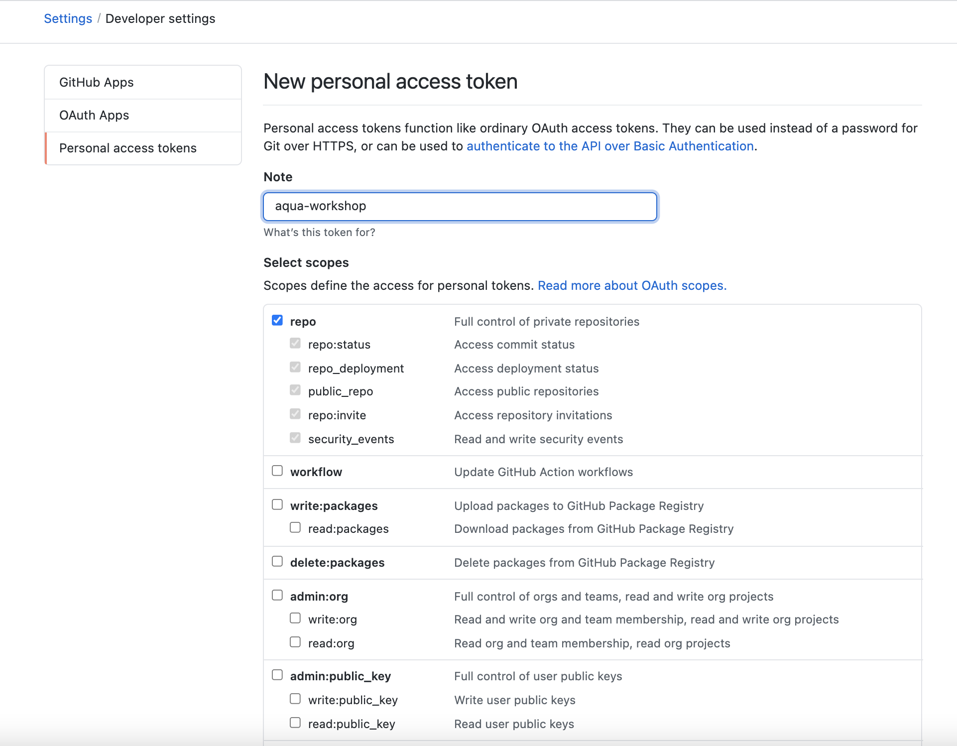 github token